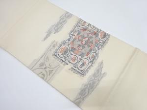 華紋に花唐草模様織り出し袋帯